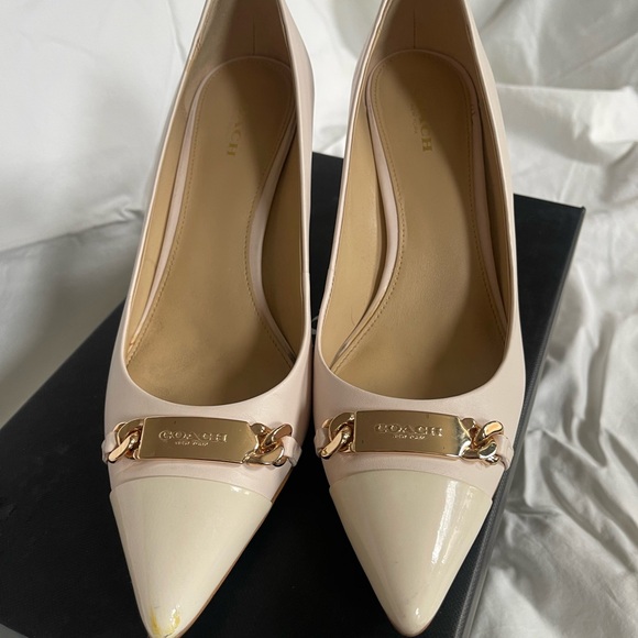 COACH heels/pumps, in chalk. Great condition, only worn a handful of times. - Picture 1 of 6
